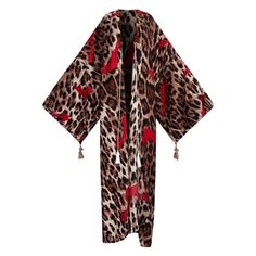 One Size fits S-4X Length: 58 inches Material: Cotton Twill (a smooth, durable and medium weight fabric. Slightly lustrous and very elegant as it flows gracefully) One Size Fits Most Size Chart Kaftan Dresses, The Cheetah, Beautiful Kimonos, Long Kimono, Kaftan Dress, Modern Fashion, Shopping Trip, Kimonos, Cheetah Print