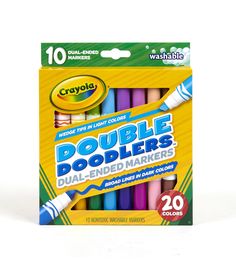 crayola double doodlers, assorted colors, 20 count each pack