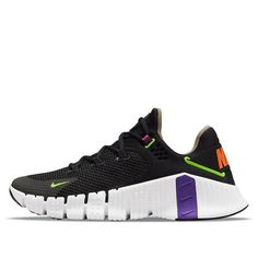 Nike Free Metcon 4 'Black Electric Green White' DM9589-031 (SNKR/Low Top/Non-Slip/Wear-resistant/Shock-absorbing) Black Sneakers For Light Sports With Sweat Resistance, Black Moisture-wicking Sneakers For Workout, Black Breathable Sneakers For Running, Black Sweat-resistant Running Shoes For Gym, Nike Free Metcon 4, Nike Free Metcon, Electric Green, Nike Metcon, Nike Free