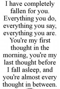 a quote that says i have completely fallen for you