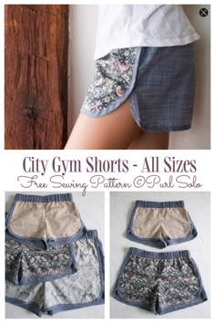 the shorts are made with different patterns and sizes