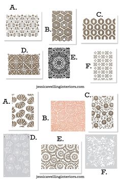 the different types of wallpapers and patterns