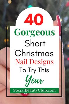 For those that love to dress up their nails for the holidays here is a list of nail designs you can try on short nails. If you have Christmas joy then these designs are definitely filled with them. #Christmasnaildesigns #Christmasnailart #Naildesignsonshortnails #nailartonnatural nails Nail Ideas Christmas Holiday, Dip Powder Nails With Designs Christmas, Xmas Nail Designs Short Nails, Holiday Nails For Work, Simple Christmas Nail Art For Short Nails, Holiday Nails Short Simple, Simple Holiday Nails Short Square, Short Mail Christmas Designs, Easy Christmas Nail Designs For Short Nails