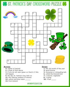 the st patrick's day crossword puzzle