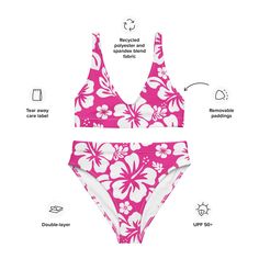 It’s so easy to fall in love with this bikini set. Removable pads and its double-layer make it comfy to wear all day by the pool or at the beach. • Double-layered and non-reversible • Removable padding • Tear-away care label • Zig-zag stitching This product is made especially for you as soon as you place an order, which is why it takes us a bit longer to deliver it to you. Making products on demand instead of in bulk helps reduce overproduction, so thank you for making thoughtful purchasing deci Summer Swimwear With Removable Bra Pads, Summer Beachwear Swimwear With Removable Bra Pads, Beach Party Swimwear With Removable Bra Pads, Trendy Swimwear For Surfing In Beach Season, Trendy Surfing Swimwear For Beach Season, Trendy Swimwear For Surfing During Beach Season, Summer Vacation Swimwear, Bra Friendly, Summer Vacation Swimwear, Bra-friendly, Vacation Swimwear, Bra Friendly