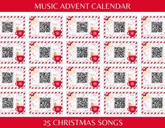 the 25 christmas songs for music advent calendar