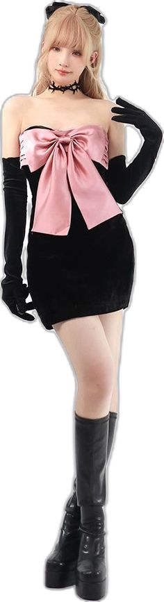 Black And Pink, Pink Velvet, Strapless Dress, The Dress, Velvet, Pink, Dresses, Black