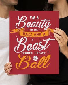 i'm a beauty in the half and a beast when i play ball canvas print