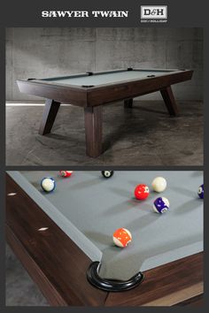 Modern, luxurious George Pool Table from Doc & Holliday features alder wood and leather. Luxury Pool Table, Backyard Entertaining Area, Modern Game Room, Game Room Ideas, Modern Pool Table, Shuffleboard Tables, Man Cave Design, Billiards Table, Hangout Room