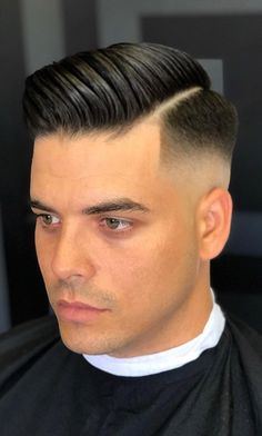 Comb Over Fade Haircut, Pixies Haircut, Comb Over Fade, Side Part Haircut, High Fade Haircut, Popular Short Haircuts, Comb Over Haircut