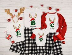 Buy Monogrammed Family Christmas Custom T-Shirt 50% OFF is designed & sold by Cindy Smith. SKU 214712 listed on 11 11, 2021. Most ship worldwide within 24 hours. Delivery to the United States. Christmas Monogram Shirt, Matching Family Christmas Shirts, Womens Christmas Pajamas, Antler Christmas, Xmas Pajamas, Matching Christmas Shirts, Monogram Shirts, Christmas Monogram, Christmas Custom