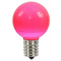 a pink light bulb on a white background