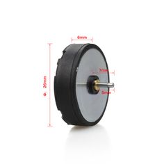 an image of a black and white wheel with measurements