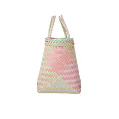 Introducing the Benny Tote Bag, crafted with sustainability in mind. Skillfully handwoven from recycled plastic, the Benny bag bursts with pastel color suited for the spring season. While stylish and versatile, this tote is also environmentally friendly, utilizing eco-conscious materials. Lightweight and spacious, the Benny bag is the ideal companion for any upcoming adventures. Whether you are running errands around town or taking a weekend trip, this bag can hold all of your essential items in Custom Stationery, Weekend Trip, Essential Items, Fine Linens, Everyday Luxuries, Spring Season, Eco Conscious, Elegant Gift, Recycled Plastic