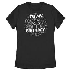 Celebrate in style with the Mickey & Friends "It's My Birthday" Women's T-Shirt! This charming black tee is perfect for any Disney fan looking to add a touch of whimsy to their birthday festivities.

- Color: Black
- Size: Small
- Material: Cotton blend
- Gender: Female
- Age Group: Adult
- Officially licensed by Disney

Featuring a delightful Mickey Mouse-inspired cupcake design and the cheerful proclamation "It's My Birthday" in bold white lettering, this t-shirt is designed to make your speci Cupcake Graphic, Birthday Gathering, Birthday Festivities, Female Features, Female Design, Sweet Tee, It S My Birthday, It's My Birthday, Birthday Cupcake