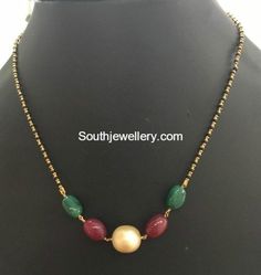 Gold Earrings For Kids, Mangalsutra Chain, Stone Bead Jewelry, Beaded Necklace Designs