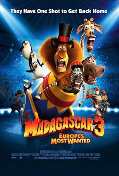 the movie poster for madagascar 3, which features characters from madagascar and other animated films