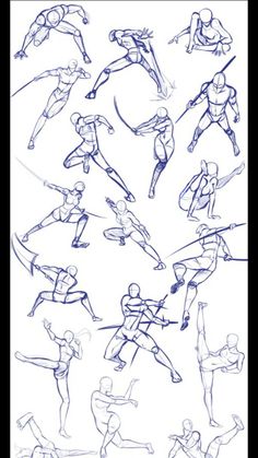 an image of various poses for the character