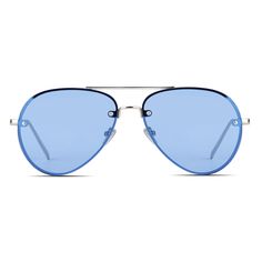 PRICES MAY VARY. Unisex aviator sunglasses for women men with double metal bridge; large flat tinted lenses; rimless or hidden rim rose gold aviator sunglasses UV400 protection, non-polarized; colored aviator sunshades with reflective, mirrored or clear lens options; metal aviator sunglasses with adjustable nose pad and frame Polarized and non-polarized options; the polarized option is made of 1.1mm thickness Polaroid lenses (regular thickness for polarized lenses is 0.75mm) providing extra prot Spring Metal Frame Aviator Sunglasses, Trendy Blue Aviator Sunglasses With Anti-reflective Coating, Trendy Blue Aviator Sunglasses With Gradient Lenses, Casual Blue Aviator Sunglasses, Blue Anti-reflective Aviator Sunglasses, Blue Aviator Sunglasses With Mirrored Lenses, Casual Rimless Aviator Sunglasses For Summer, Blue Aviator Sunglasses With Uva Protection For Summer, Blue Aviator Sunglasses With Uv Protection For Summer