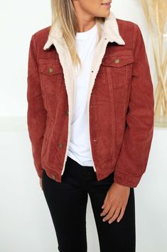 Bianca Cord Jacket Blood Red Thrills - Jean Jail Trends 2025, All About Eve, Online Fashion Boutique, Blood Red, Everyday Outfit, Australian Fashion, Fall Fashion Trends, Crop Jacket, New Shop