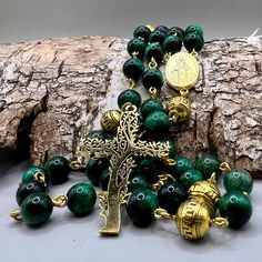 8mm Beads 75cm diameter  Handmade in Scotland - Green Tigers Eye Gold Catholic Rosary Beads Virgin Mary Miraculous Medal Tree of life Celtic This Handmade in Scotland - Green Tiger's Eye Gold Catholic Rosary Beads is a testament to the intersection of craftsmanship and spirituality. Meticulously crafted in Scotland, each bead is carefully selected for its unique green tiger's eye properties, radiating a rich blend of green and gold tones. The choice of Green Tiger's Eye infuses the rosary with a Gold Rosary For Meditation, Spiritual Rosary With Spacer Beads, Spiritual Rosary With Large Beads, Gold Rosary With 8mm Beads For Healing, Polished Round Beads Rosary For Jewelry Making, Polished Round Beads Rosary As Gift, Round Polished Bead Rosary As Gift, Gift Oval Beads 8mm Gems And Cabochons, 8mm Oval Beads For Gifts