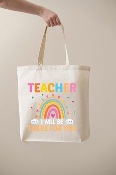 "Best Teacher Bag, Teacher tote bag, teacher appreciation, boho rainbow design, teachers gift, teacher appreciation gift, gift for teacher WE CAN PRINT PHOTOS, ILLUSTARTION, ARTWOKRS - ANYTHING. Let 's create unique personalized tote bags together! ✔️ We do offer Free Custom Designing when you order 5 bags or more! ✔️ Text Design is always free for any quantity! ✔️We can print on both sides. ✔️ Any Special request - send us a message first, we reply promptly! ------------------------------------------------------------------------------------------------------------------------------------ 💡I will be sending you a preview file for your order request 💡If you are placing a large order, please allow at least 3-4 days for production time as I may need to order more in your color* 💡Monitor c Back To School Gift Canvas Tote Bag, Multicolor Bags As Gifts For End Of School Year, Multicolor Everyday Bags, Personalized Multicolor Bags For Everyday, Multicolor Personalized Bags For Everyday Use, Everyday Personalized Multicolor Bags, Personalized Multicolor Bags For Everyday Use, Personalized Multicolor Bags For Gifts, Personalized Multicolor Gift Bag