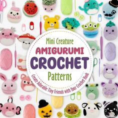 there are many crochet items on the cover of this book, which is about amigurum crochet patterns