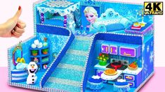 the frozen princess doll house is open and ready to be played by someone's