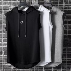 Mens Vest Tops, Holiday Finds, Fitness Tank Top, Hip Hop Sweatshirts, Fitness Shirt, Loose Tank Tops, Hoodie Vest, Top Plus Size, Sleeveless Hoodie