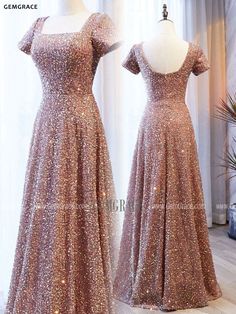 10% off now|Free shipping world-wide. Modest Sequined Champagne Long Formal Dress With Square Neckline at GemGrace. Click to learn our pro custom-made service for wedding dress, formal dress. View #SparklyPromDresses for more ideas. Fitted Square Neck Gown For Party, Party Gown With Fitted Bodice And Square Neck, Square Neck Gown With Fitted Bodice For Party, Square Neck Sequined Prom Dress, Elegant Square Neck Sequin Dress, Square Neck Evening Dress For Prom Season, Square Neck Evening Dress For Prom Season Banquet, Square Neck Evening Dress For Prom Banquet, Square Neck Evening Dress For Banquet And Prom Season