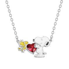 Fall in love with the nostalgic style of this Peanuts Snoopy & Woodstock Sterling Silver Plated Heart Necklace. Click on this JEWELRY & WATCHES GUIDE to learn about fit, styles, materials and more! Fall in love with the nostalgic style of this Peanuts Snoopy & Woodstock Sterling Silver Plated Heart Necklace. Click on this JEWELRY & WATCHES GUIDE to learn about fit, styles, materials and more! FEATURES Chain length: 18 in. Chain type: cable Clasp: lobster-claw Nickel safe Metal: brass Plating: st Peanuts Snoopy Woodstock, Snoopy Woodstock, Snoopy And Woodstock, Peanuts Snoopy, Woodstock, Pure Silver, Lobster Claw, Heart Necklace, Chain Length