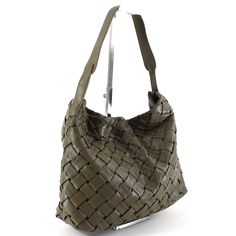 Woven Shoulder bag Material / 100% Synthetic Leather Leather Woven Satchel Bucket Bag, Leather Woven Leather Bucket Bag For Errands, Travel Woven Leather Pouch Shoulder Bag, Travel Pouch Shoulder Bag In Woven Leather, Woven Leather Satchel Bag, Everyday Woven Leather Pouch Shoulder Bag, Everyday Woven Leather Bucket Shoulder Bag, Rectangular Woven Leather Satchel For Errands, Green Woven Leather Bag