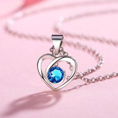 KOFSAC New Luxury Crystal CZ Heart Pendant Choker Necklace 925 Sterling Silver Chain Necklaces For Women Wedding Jewelry Gifts - Charlie Dolly Sea Life Animals, Sea Life Jewelry, Pendant Choker Necklace, Ocean Jewelry, Heart Choker, Celtic Knots, Pendant Choker, Sterling Silver Chain Necklace, Necklace Ring