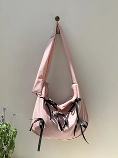 TAVIMART - Sweet Girls Bowknot Nylon Shoulder Women Bag Korean Niche Design Bow Summer Travel Beach Bag Female Totes Bags for Women Handbag Casual Bag With Bow For Daily Use, Casual Bags With Bow For Daily Use, Casual Daily Use Bag With Bow Detail, Casual Daily Use Bag With Bow, Cute Nylon Bags For Everyday Use, Cute Nylon Bag For Daily Use, Casual Bag With Bow, Casual Bags With Bow, Pink Nylon Bag For Summer