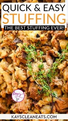 stuffing is the best stuffing ever and it's easy to make in just minutes