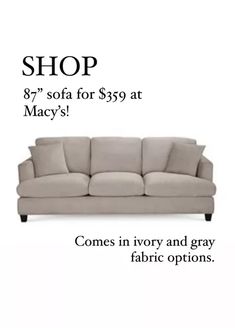 an advertisement for macy's furniture and home furnishings, with the words shop $ 7 off