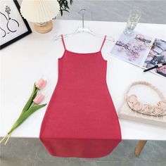 44586440687838 Chic Sleeveless Stretch Suspender Dress, Solid Color Summer Bodycon Dress With Straight Neckline, Solid Bodycon Dress With Straight Neckline For Summer, Solid Color Bodycon Camisole Mini Dress, Spring Sleeveless Bodycon Dress With Built-in Bra, Elegant Sleeveless Mini Dress With Built-in Bra, Trendy Sleeveless Dress With Built-in Bra, Trendy Fitted Camisole Dress, Elegant Summer Camisole Bodycon Dress