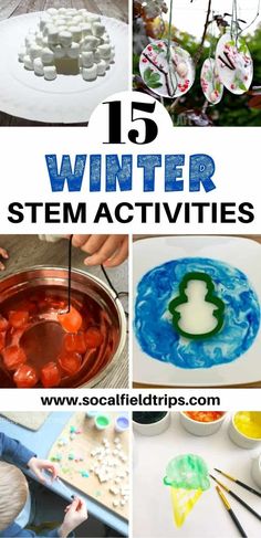 Winter Stem Activities For Toddlers, December Steam Activities For Kids, New Year Stem Activities For Kids, Homeschool Stem Activities, Indoor Snow Activities For Kids, Snow Stem Activities For Kids, January Stem Activities For Kids, Winter Experiments For Kids, December Stem Activities For Kids