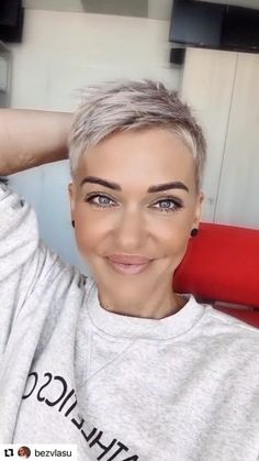 Short And Messy Hair For Women, Short Haircuts For Very Thinning Hair, Pixie Shaved Sides Edgy, Short Hair Shaved Sides Women, Very Short Pixie Haircut Shaved Sides, Colorful Pixie Cut, Short Punk Hair Pixie, Ultra Short Pixie Haircuts For Women, Super Short Pixie Shaved Sides