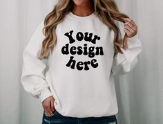 Are you finally ready to launch your new designs while searching for beautiful Gildan 18000 mockups for your e-commerce business? Today is your lucky day! You have stumbled upon an amazing selection of unique and crewneck mockups for your Gildan 18000 sweatshirts. Simply drag your design onto the sweatshirt mockup and you are ready to go. This saves you time and effort, which can be used elsewhere to focus on other important tasks.      What you will get : Gildan 18000 white Mockup :   - 1 jpg file (free of watermarks)  - 4500 px X 3418 px   - 300 dpi  Please note that NO physical item will be shipped. This is a digital file.   COPYRIGHT & TERMS OF USE  This file is subject to © COPYRIGHT and is the intellectual property of ©Thibophotos. PERSONAL AND COMMERCIAL USE IS ALLOWED.  Under no ci Customizable White Long Sleeve Sweatshirt, White Crew Neck Hoodie With Custom Print, White Crew Neck Hoodie With Branding, Customizable White Casual Sweater, White Customizable Casual Sweater, White Branding Sweater For Fall, Customizable White Crew Neck Sweatshirt, Customizable White Crew Neck Sweater, White Branded Sweater For Fall