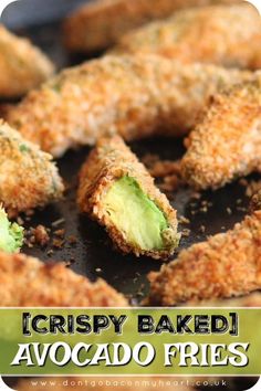 crispy baked avocado fries are ready to be eaten