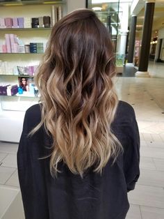 Balayage Ombre! Ombre Balayage Brunette, Balayage Hair Brunette With Blonde Ombre, Ombre Hair Long, Ombré Brown To Blonde, Baylage Ombre Brunette, Simple Ombre Hair, Brunette Ombre Hair Medium, Ombré Long Hair, Ombre Hair Color Long