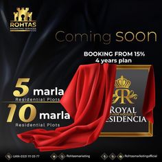 an advertisement for royal residential plots coming soon