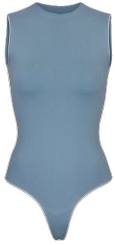 Mock Neck Bodysuit, Arctic Blue, Mock Neck, Color Blue, Blue, Color