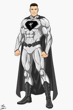 a man in a batman costume standing with his hands on his hips