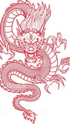 a red dragon tattoo design on a white background stock photo and royalty image for the chinese zodiac