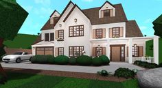 Bloxburg House Ideas Exterior Medium, Bloxburg House Ideas Exterior Color, Roblox Bloxburg House Ideas Exterior Suburban, Bloxburg House Roof Colors, Cozy Suburban House Bloxburg, Light Suburban House Bloxburg, Bloxburg Mansion Suburban, Bloxburg House Ideas Farmhouse, Amazing Modern Colonial House Exterior Bloxburg