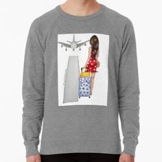 Lightweight Sweatshirt. Traveling outfit. Shirt for travelers. Fashion top for ladies who love to explore. Block Art, Ipad Art, Vetements T Shirt, Print Chiffon, Sweatshirt Designs, Chiffon Top, Acrylic Block, Floor Pillow