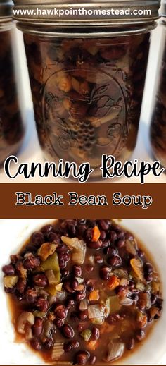 canning recipe for black bean soup