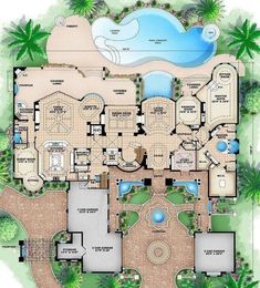 this is an artist's rendering of the main floor plan for these luxury homes